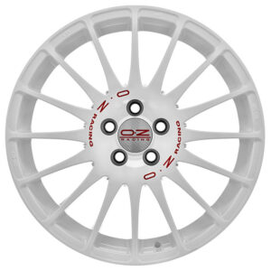 OZ Racing SuperTurismo WRC 18" × 7J · 4x100 · ET50 · White Red Lettering