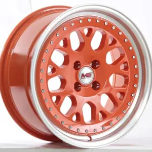 er074 17" × 8J · 4x100 · ET25 · Orange Polish Lip