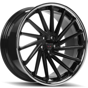 Giovanna Spira FF 20" × 11J · 5x112 · ET30 · Black W/Chrome Ss Lip