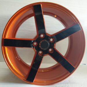 CV3 17" × 8J · 5x112 / 5x114.3 · ET31 · Orange/Black