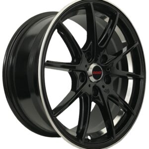 Ace Alloy 1001 18" × 8.5J · 5x112 / 5x114.3 · ET42 · Black Lip Polish