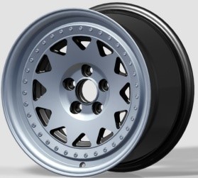 ER075 17" × 8J · 5x100 · ET25 · Silver Polish Face