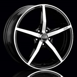 OZ Racing CANOVA 17" × 8J · 5x115 / 5x114.3 · ET40 · Black + Diamond Cut