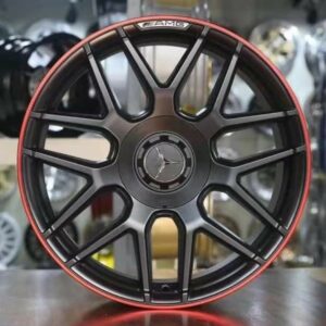5424 20" × 9.5J · 5x112 · ET36 · Matte Black L/Red