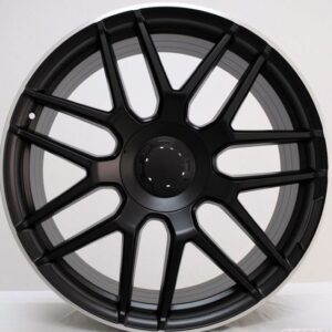 Ace Alloy 468 22" × 10J · 5x130 · ET50 · Black +Polish Lip