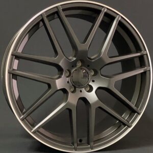 Ace Alloy 762 20" × 8.5J · 5x112 · ET35 · Black +Polish Lip