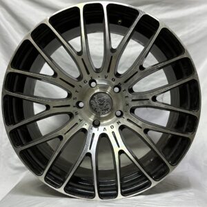 YSM001 19" × 9.5J · 5x120 · ET17 · Gloss Black Machined Face