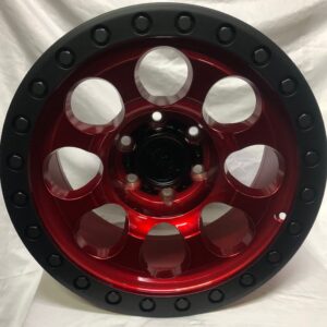 Black Rhino RIOT 17" × 9J · 6x139.7 · ET18 · Candyredblacklipblackbolts
