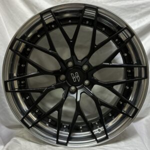 H0014 20" × 9J · 5x112 / 5x114.3 · ET30 · Black Chrome Lip