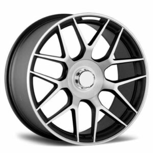 1444 22" × 10J · 5x112 · ET36 · Black +Polish Lip