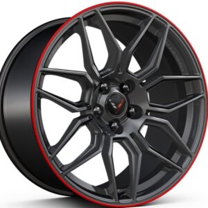 forged 20" × 11J · 5x120 · ET45 · Black Red Lip