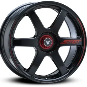 LENSO VNT LIGHTFORGED 18" × 8.5J · 5x114.3 · ET35 · Black +Red