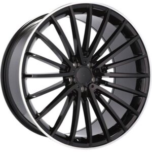 dx178 18" × 8J · 5x112 · ET35 · Black Machine Lip