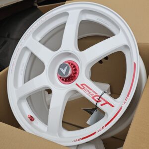 LENSO VNT LIGHTFORGED 18" × 8.5J · 5x114.3 · ET35 · White +Red